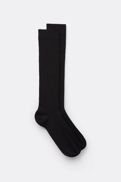Ribbed Soft Cotton Knee Socks