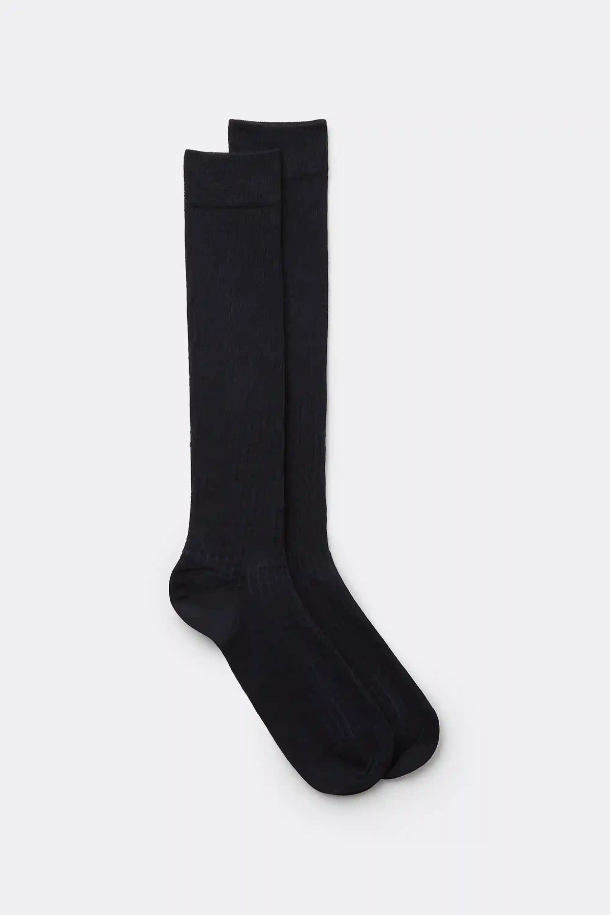 Ribbed Soft Cotton Knee Socks