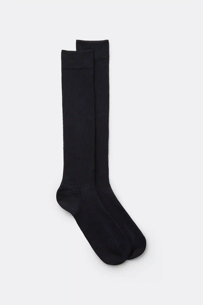 Ribbed Soft Cotton Knee Socks