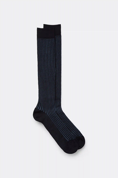 Ribbed Lisle Cotton Long Socks