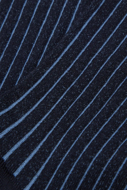 Ribbed Lisle Cotton Crew Socks
