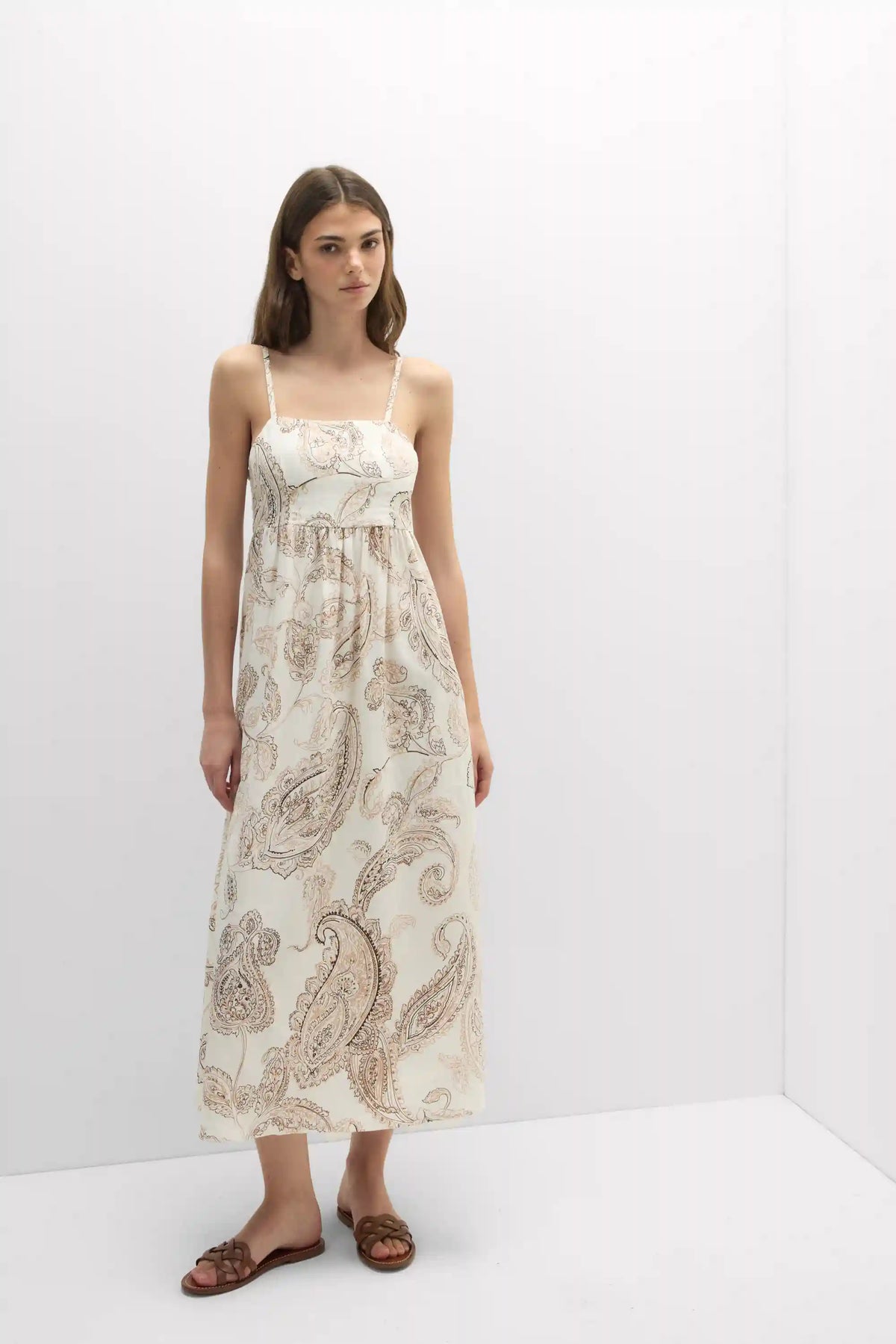 Get Noticed Long Woven Slip Dress