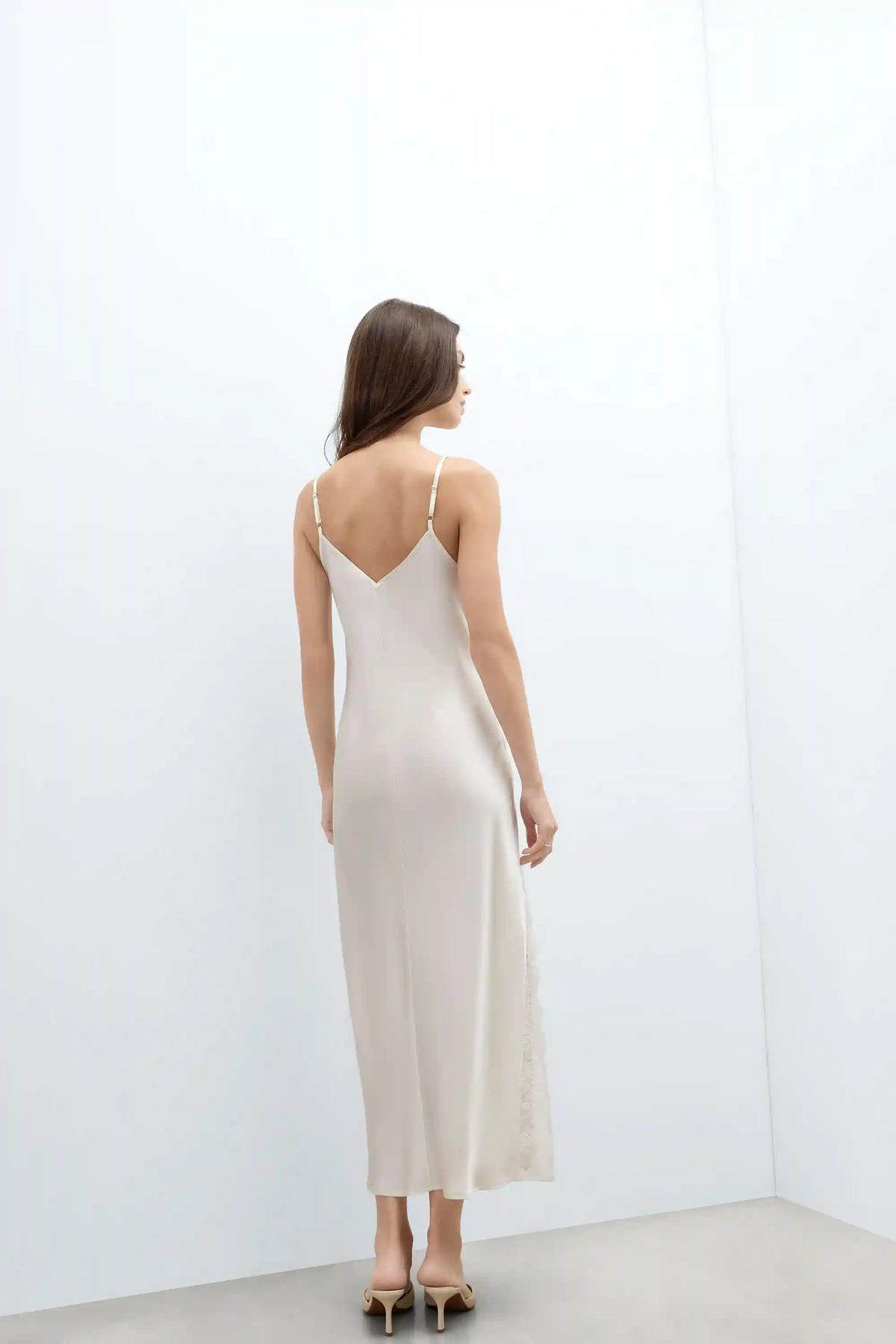 From the Boudoir Long Silk Nightgown