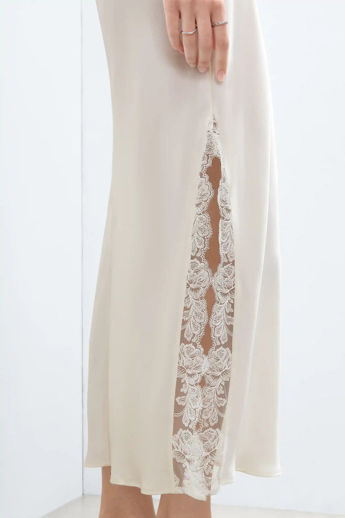 From the Boudoir Long Silk Nightgown