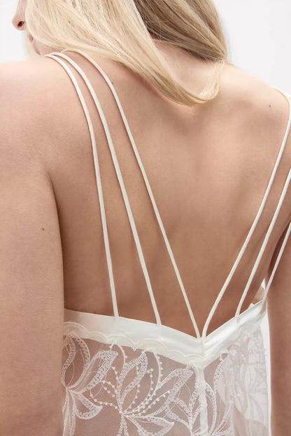 My Forever Love Long Silk and Lace Nightgown
