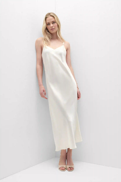 My Forever Love Long Silk and Lace Nightgown