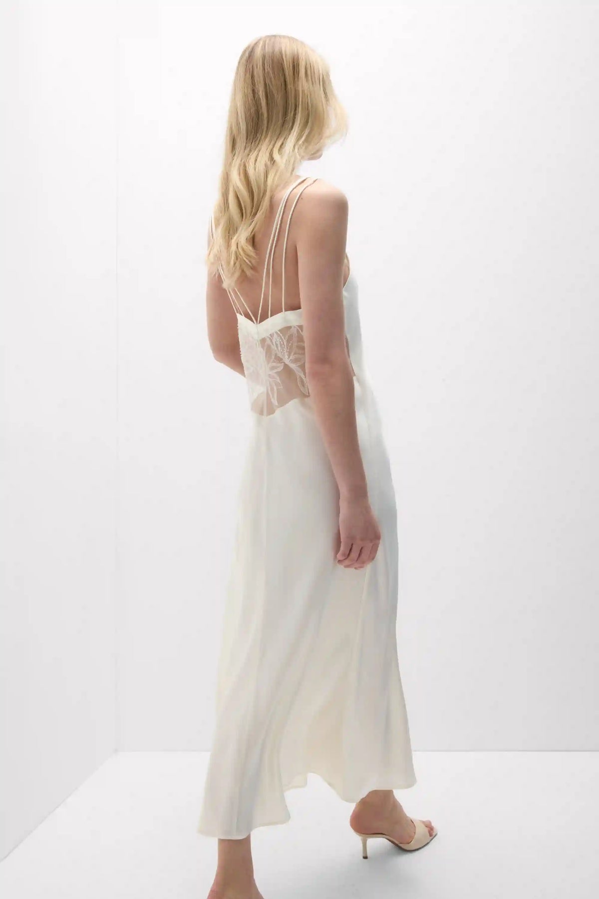 My Forever Love Long Silk and Lace Nightgown