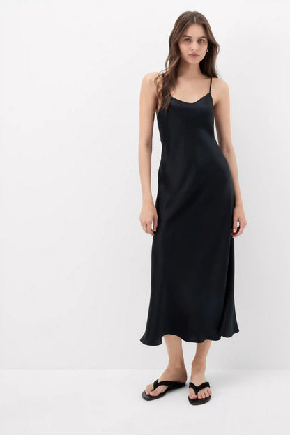 Midi-Length Slip in Silk