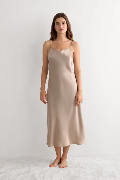 Midi-Length Slip in Silk