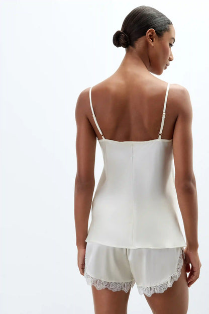 From the Boudoir Top in Silk and Lace
