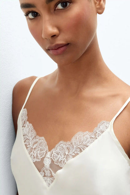 From the Boudoir Top in Silk and Lace
