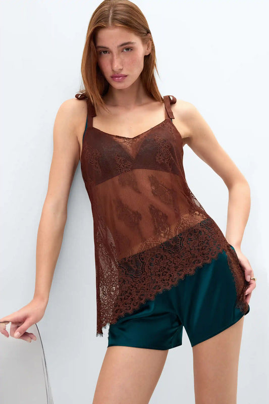 Lace Perfection Asymmetric Top in Lace