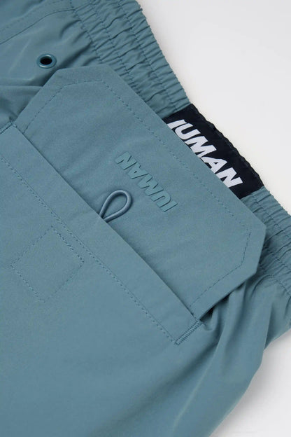 Short Solid Color Swim Trunks