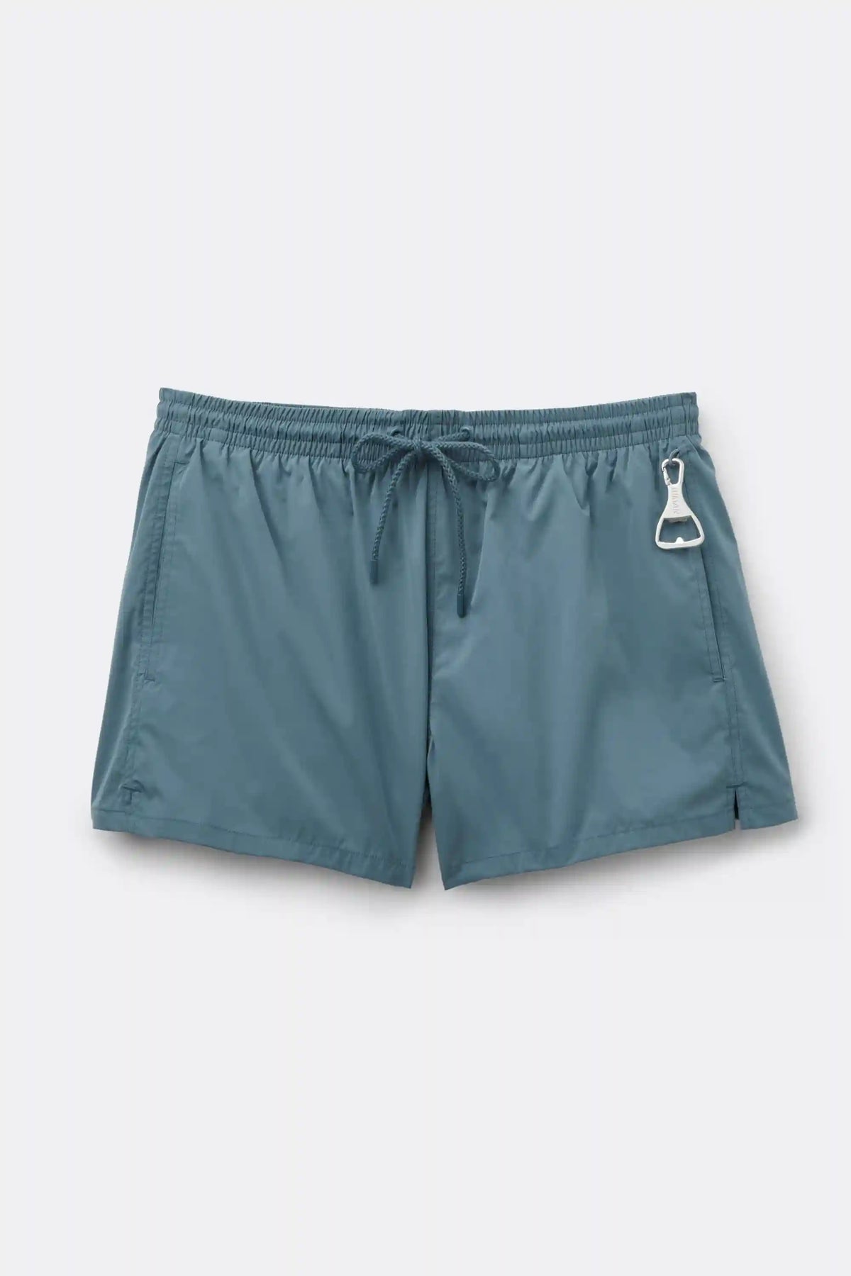 Short Solid Color Swim Trunks