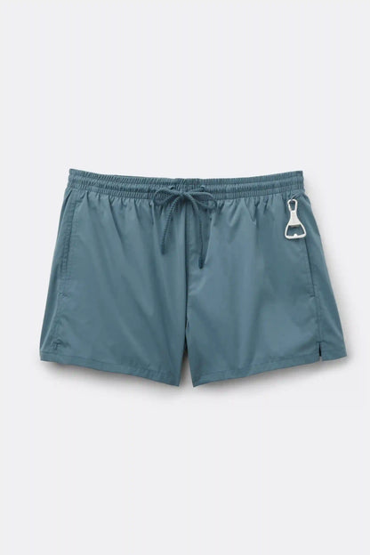 Short Solid Color Swim Trunks