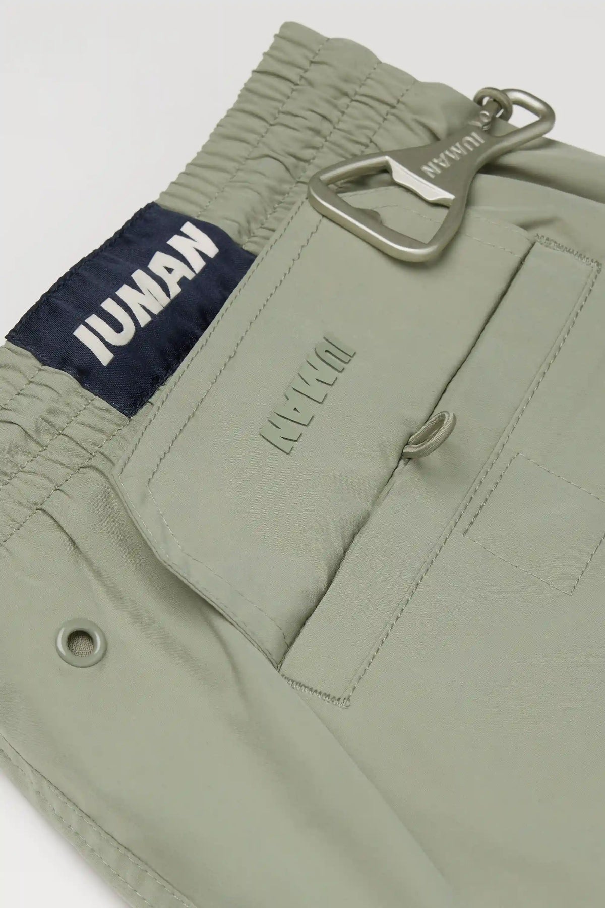 Short Solid Color Swim Trunks