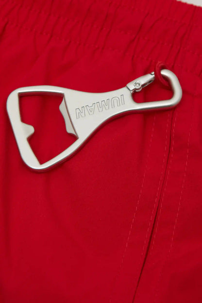 Short Solid Color Swim Trunks