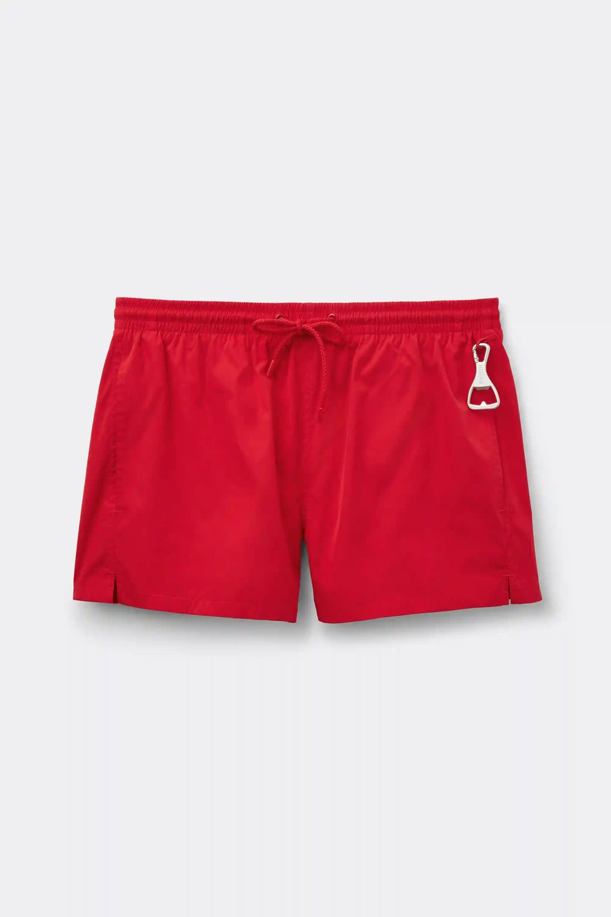 Short Solid Color Swim Trunks