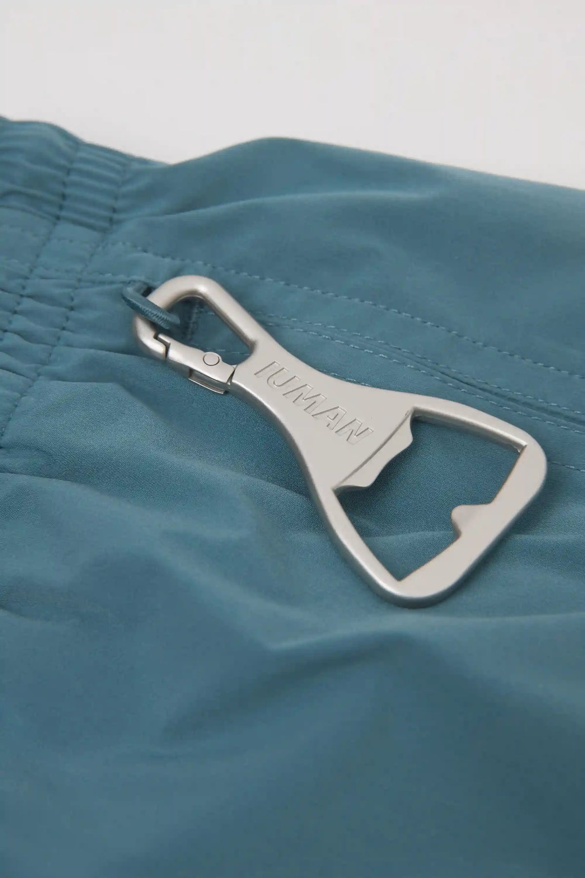 Long Solid Color Swim Trunks