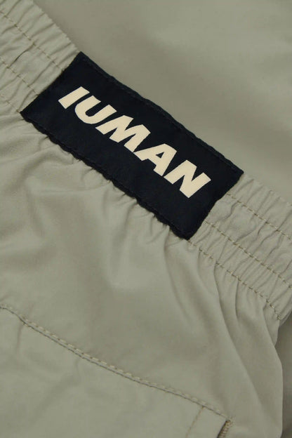 Long Solid Color Swim Trunks