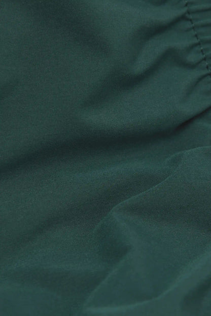 Long Solid Color Swim Trunks