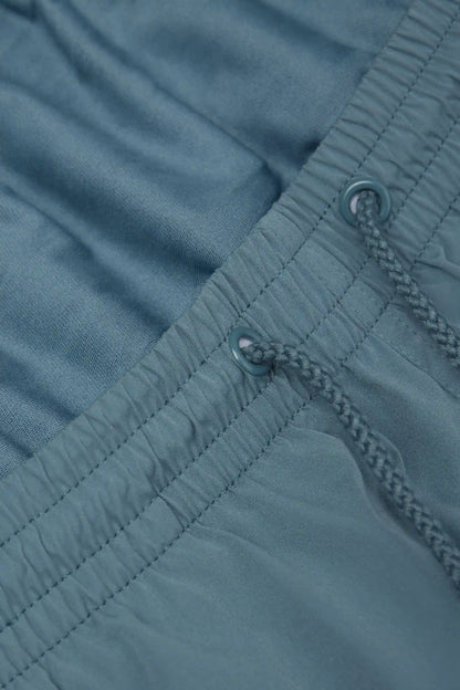 Mid-Length Solid Color Swim Trunks