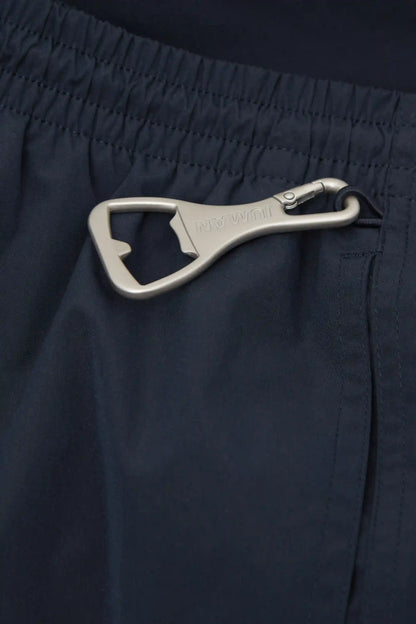 Mid-Length Solid Color Swim Trunks
