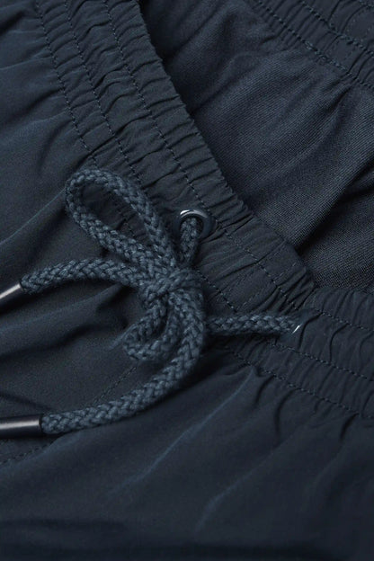Mid-Length Solid Color Swim Trunks