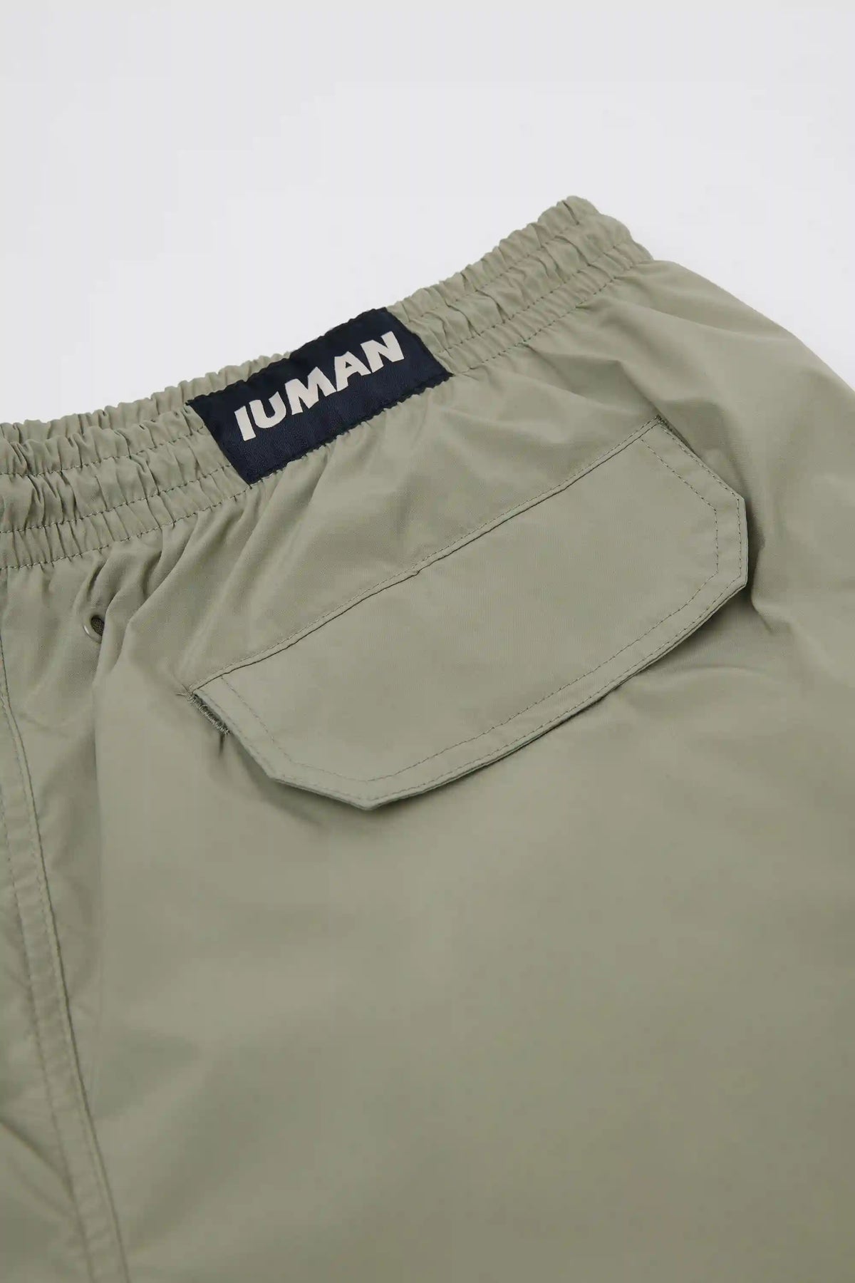 Mid-Length Solid Color Swim Trunks