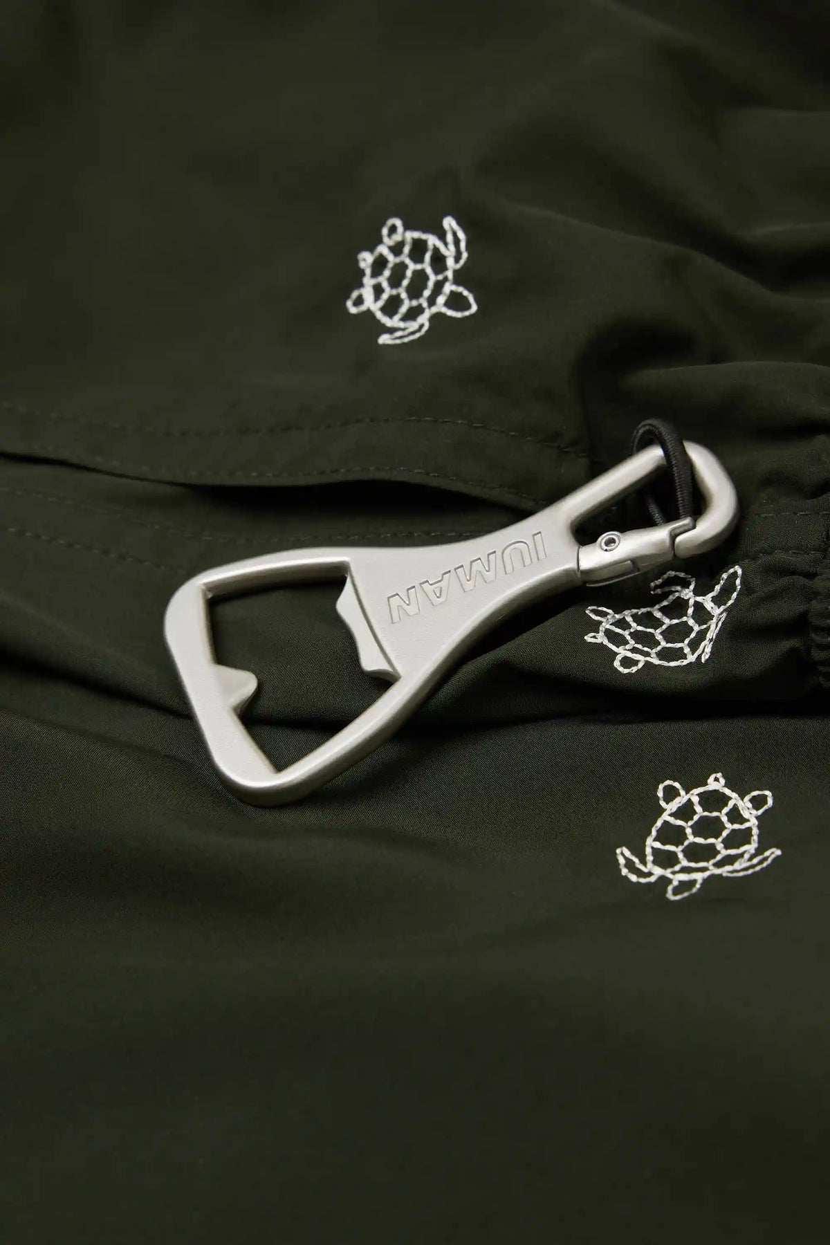 Swim Trunks with Embroidered Turtles