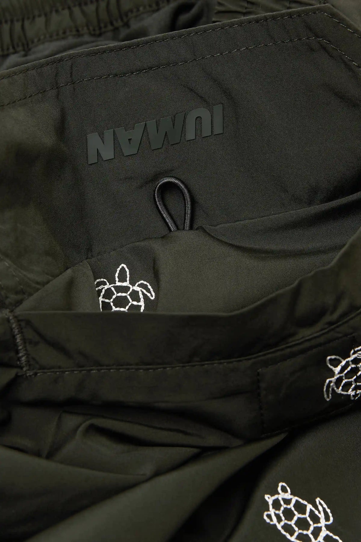 Swim Trunks with Embroidered Turtles