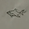 Swim Trunks with Embroidered Sharks