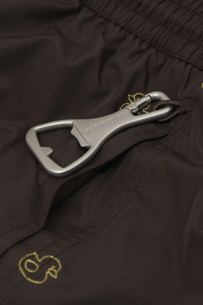 Swim Trunks with Embroidered Ducks