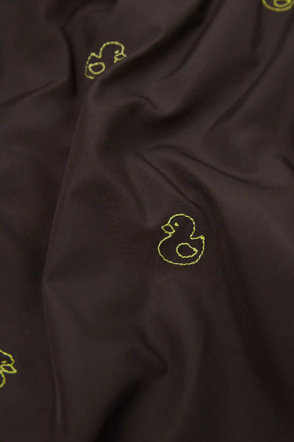 Swim Trunks with Embroidered Ducks