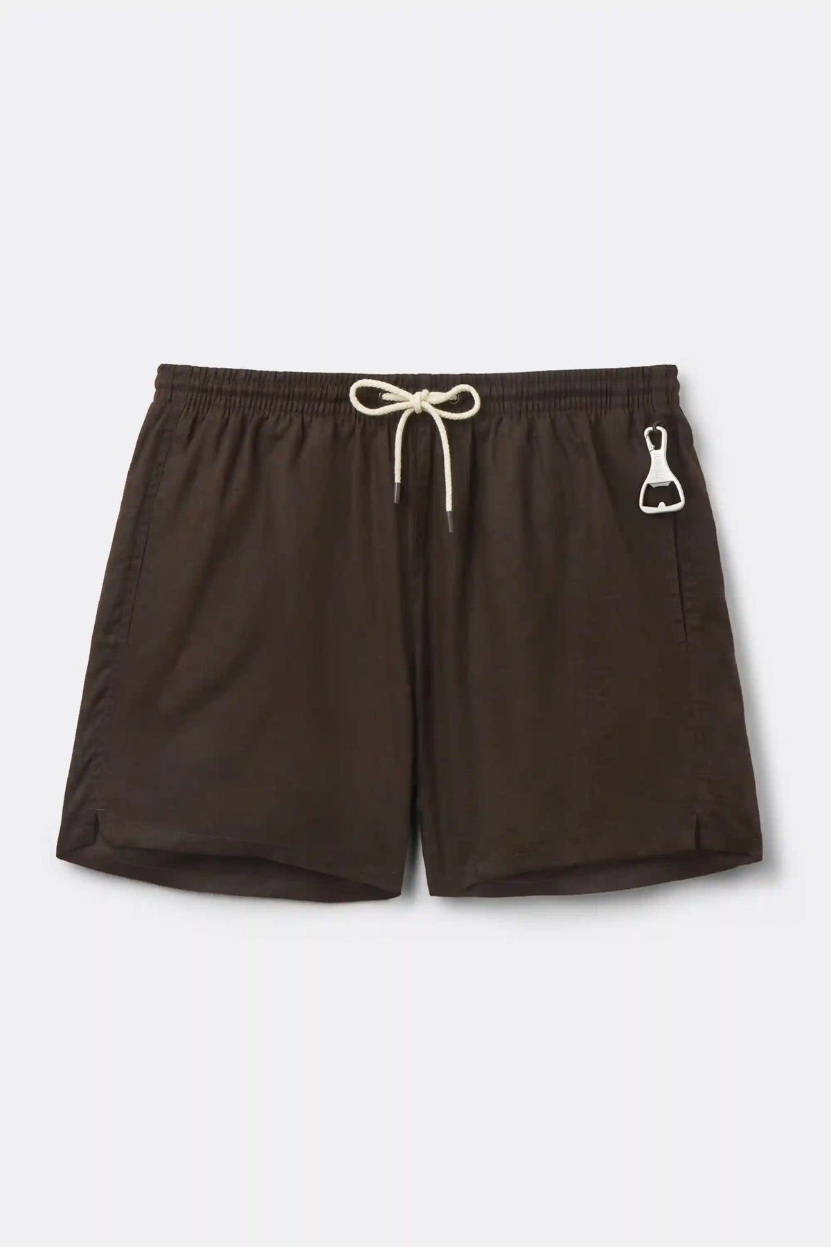 Solid Color 100% Linen Swim Trunks