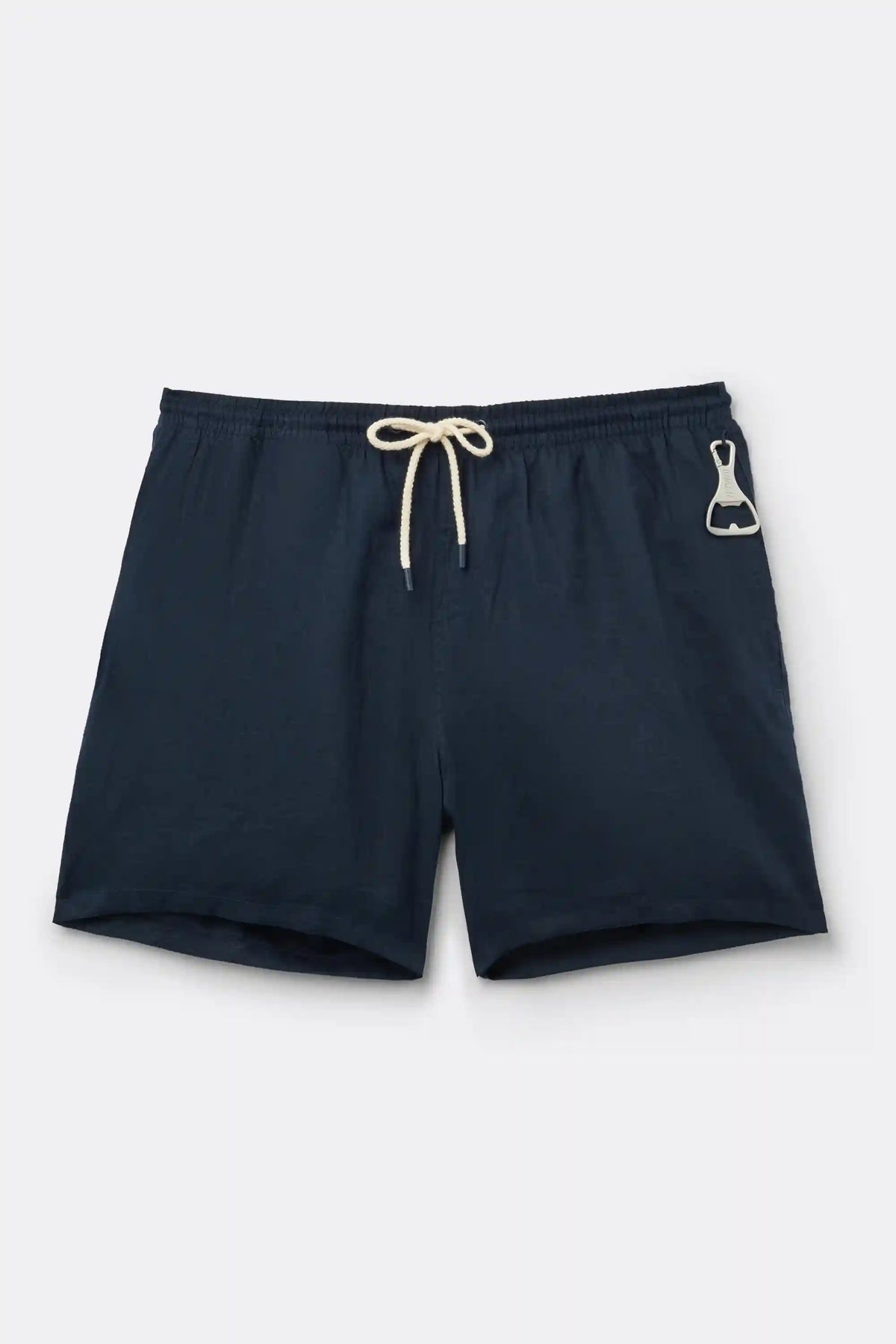Solid Color 100% Linen Swim Trunks
