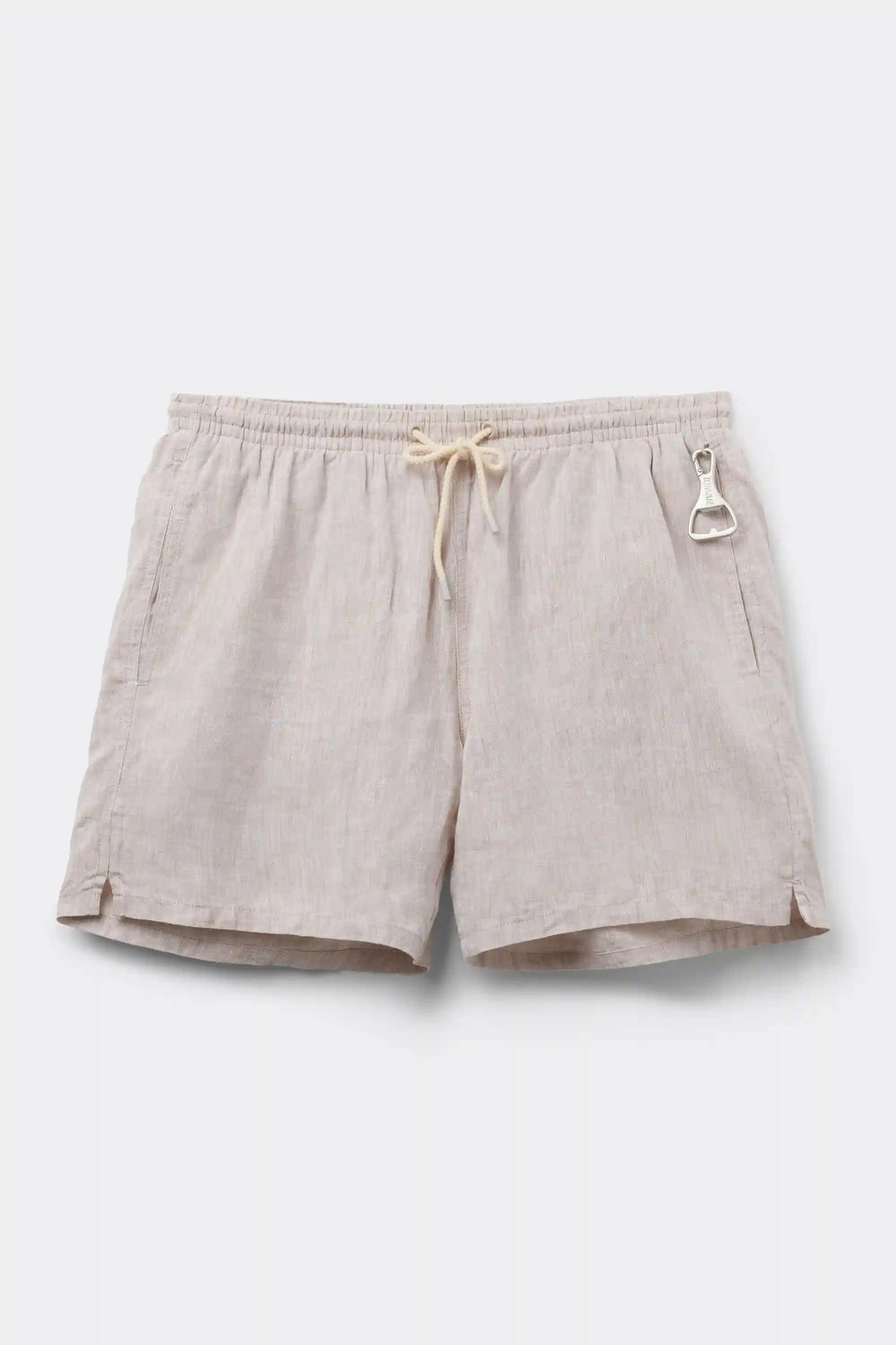 Solid Color 100% Linen Swim Trunks