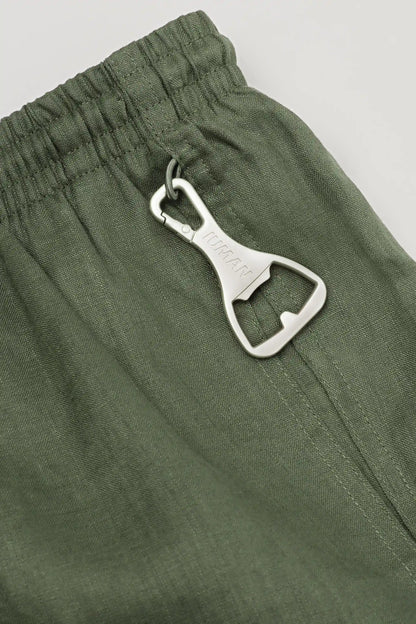 Solid Color 100% Linen Swim Trunks
