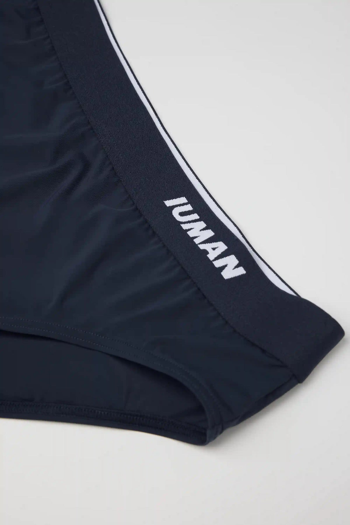 Reversible White/Light Blue Swim Trunks