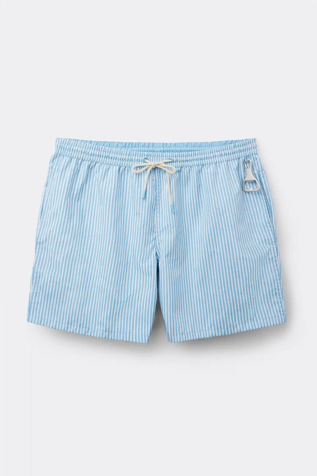 Reversible White/Light Blue Swim Trunks