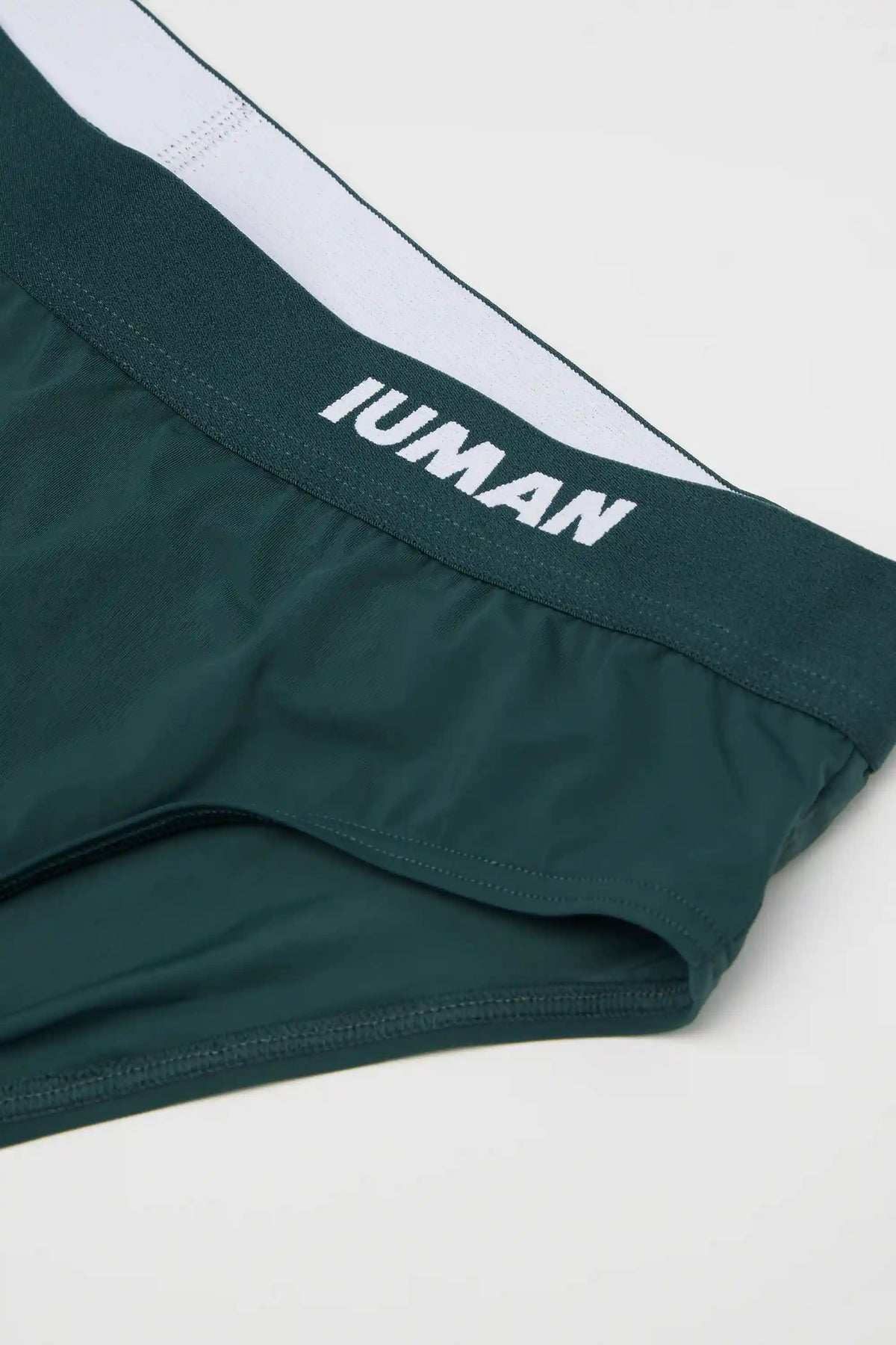 Reversible White/Green Swim Trunks