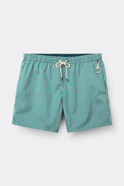 Reversible White/Green Swim Trunks