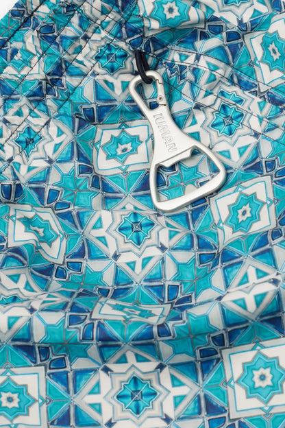 Mosaic Tile Print Swim Trunks