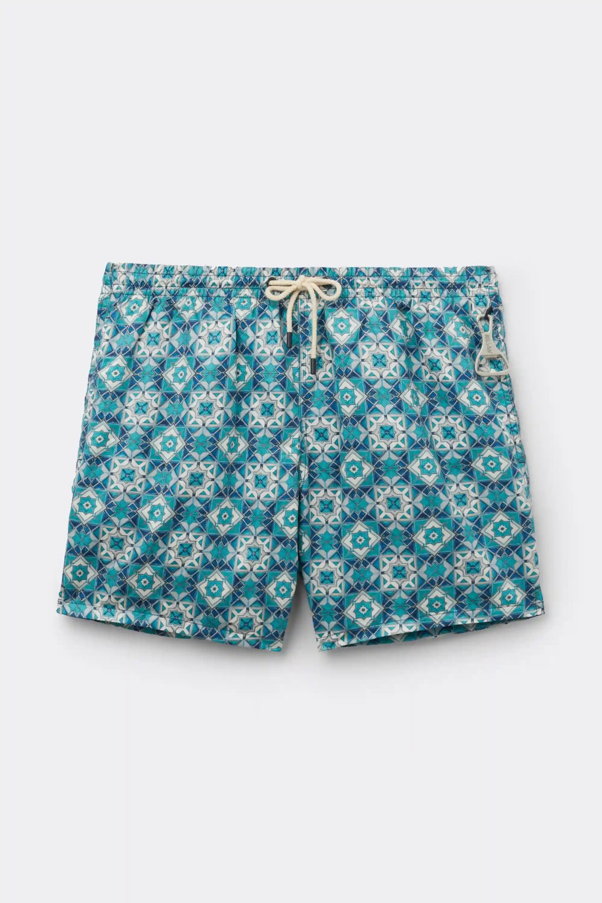 Mosaic Tile Print Swim Trunks