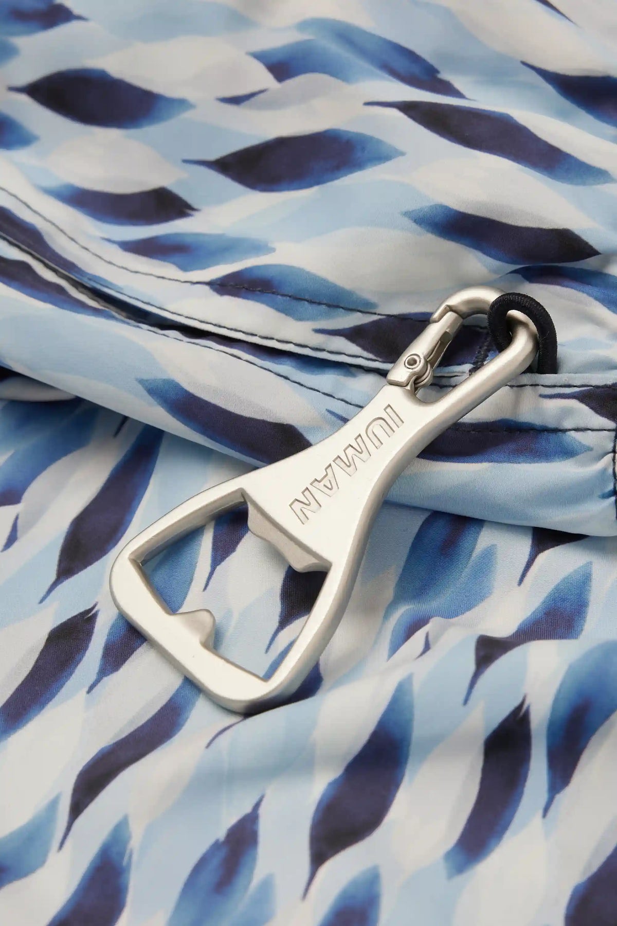 Blue/White Drop Print Swim Trunks