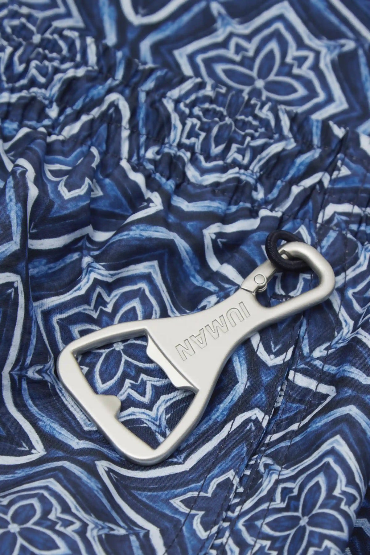 Blue Mosaic Print Swim Trunks