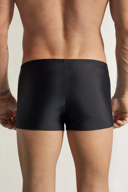 Solid Color Close-Fitting Swim Shorts