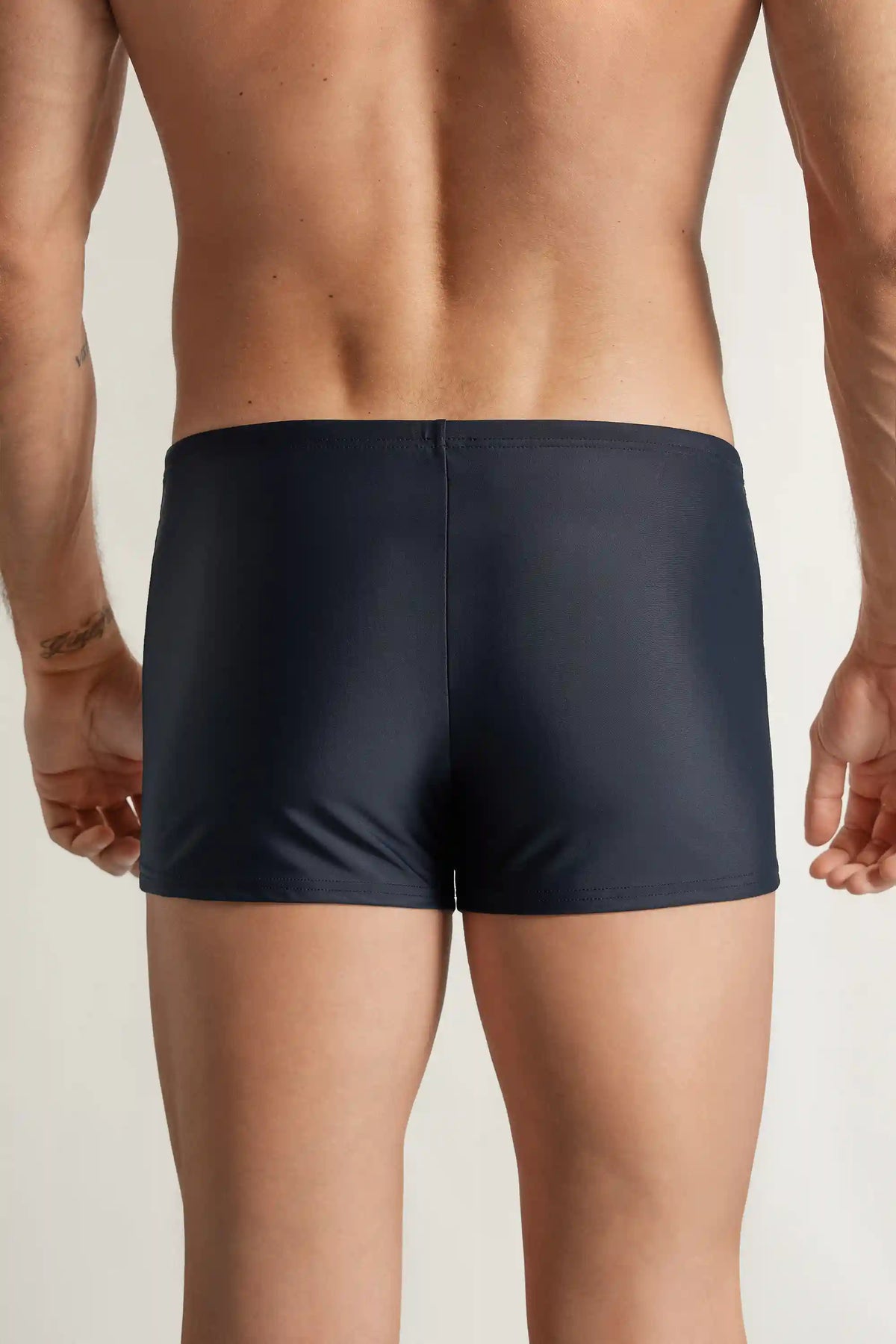 Solid Color Close-Fitting Swim Shorts