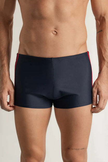 Solid Color Close-Fitting Swim Shorts