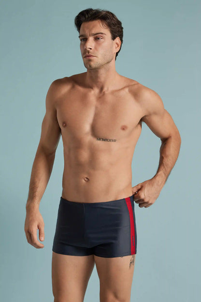 Solid Color Close-Fitting Swim Shorts